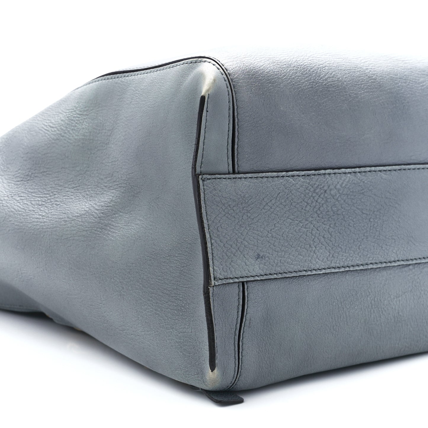 Smooth Calfskin Medium Milo Shopping Tote Cloudy Blue