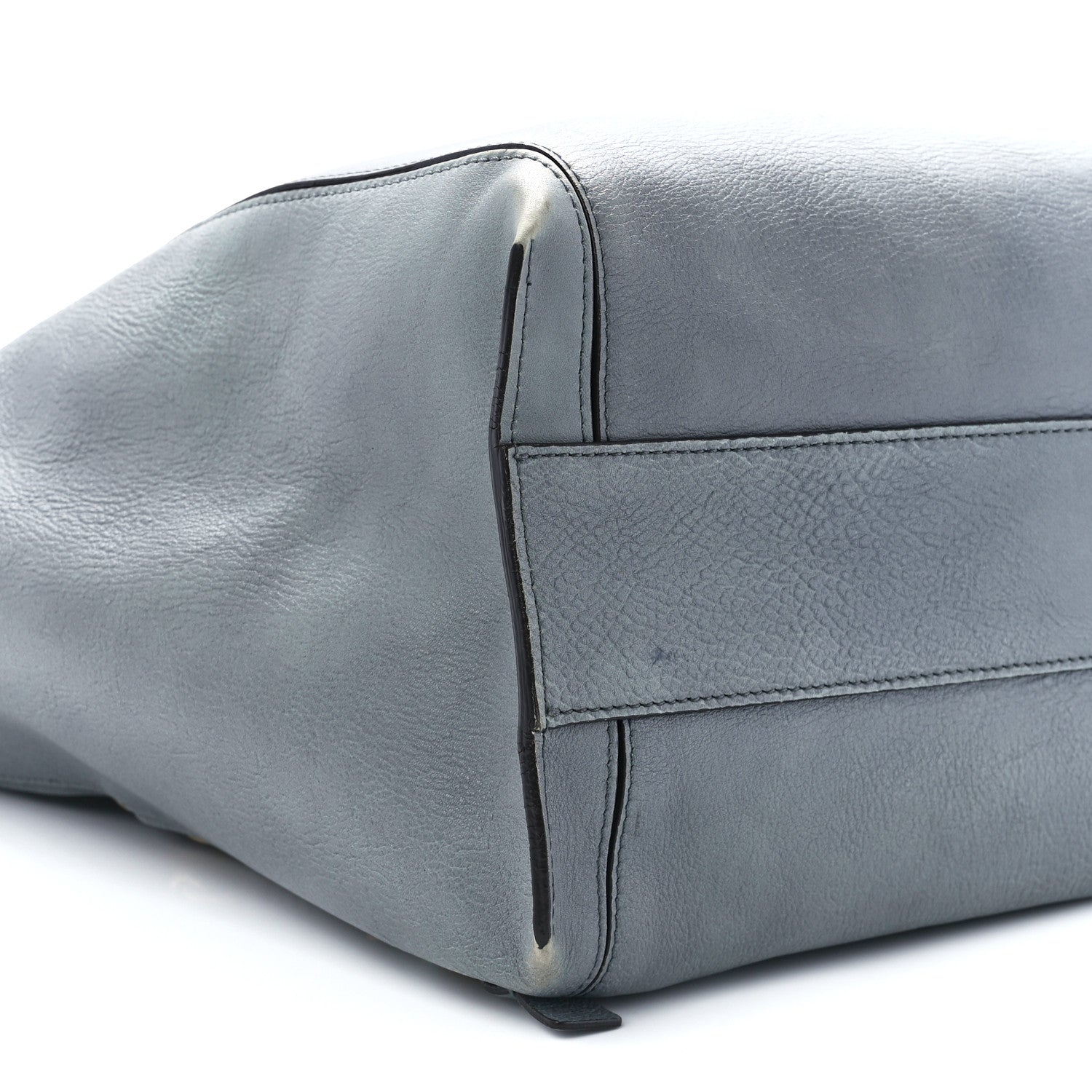 Chloe Smooth Calfskin Medium Milo Shopping Tote Cloudy Blue 10 of 11