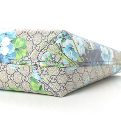 Gucci GG Supreme Monogram Blooms Medium Reversible Tote Beige Blue Navy 12 of 15