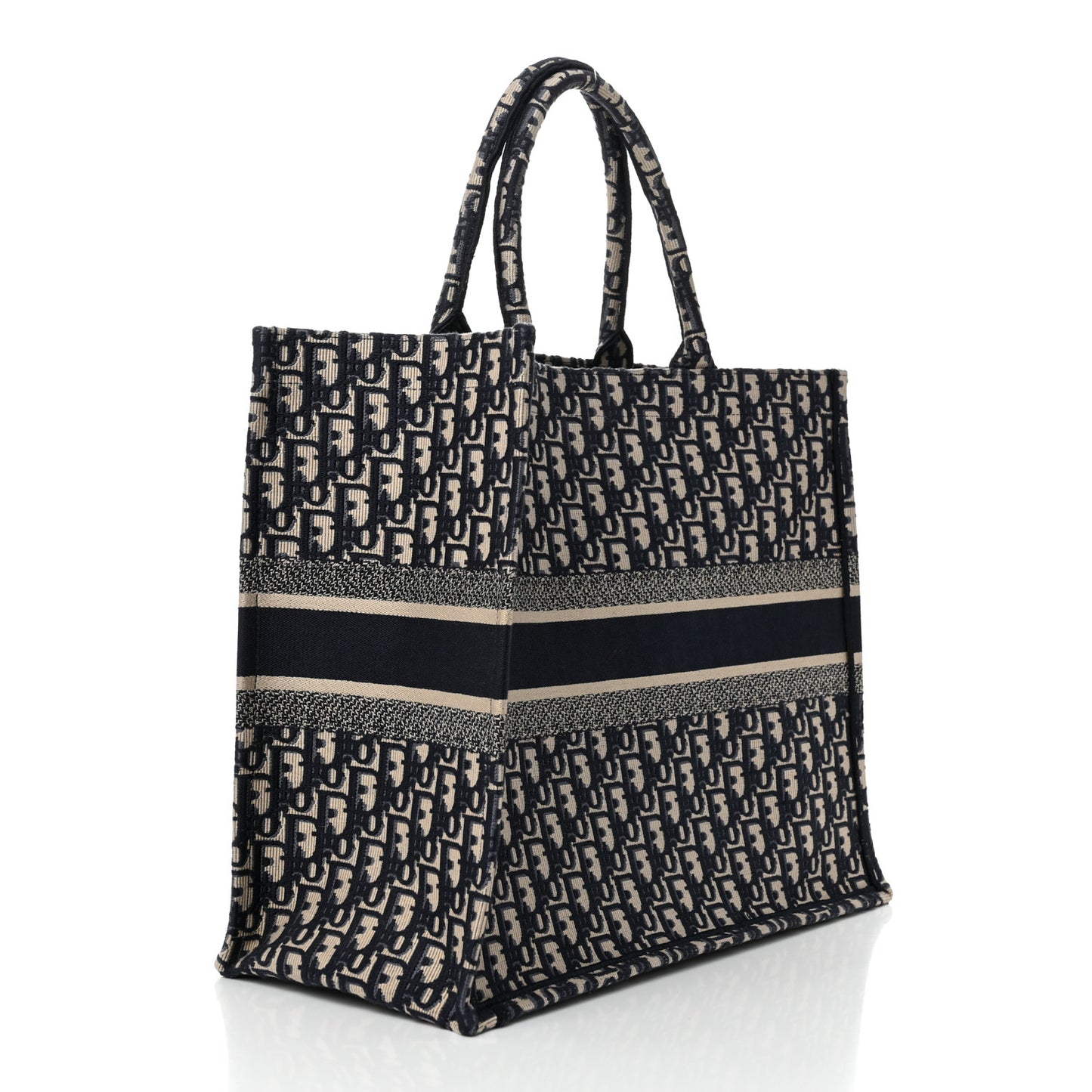 Oblique Large Book Tote Blue Multicolor