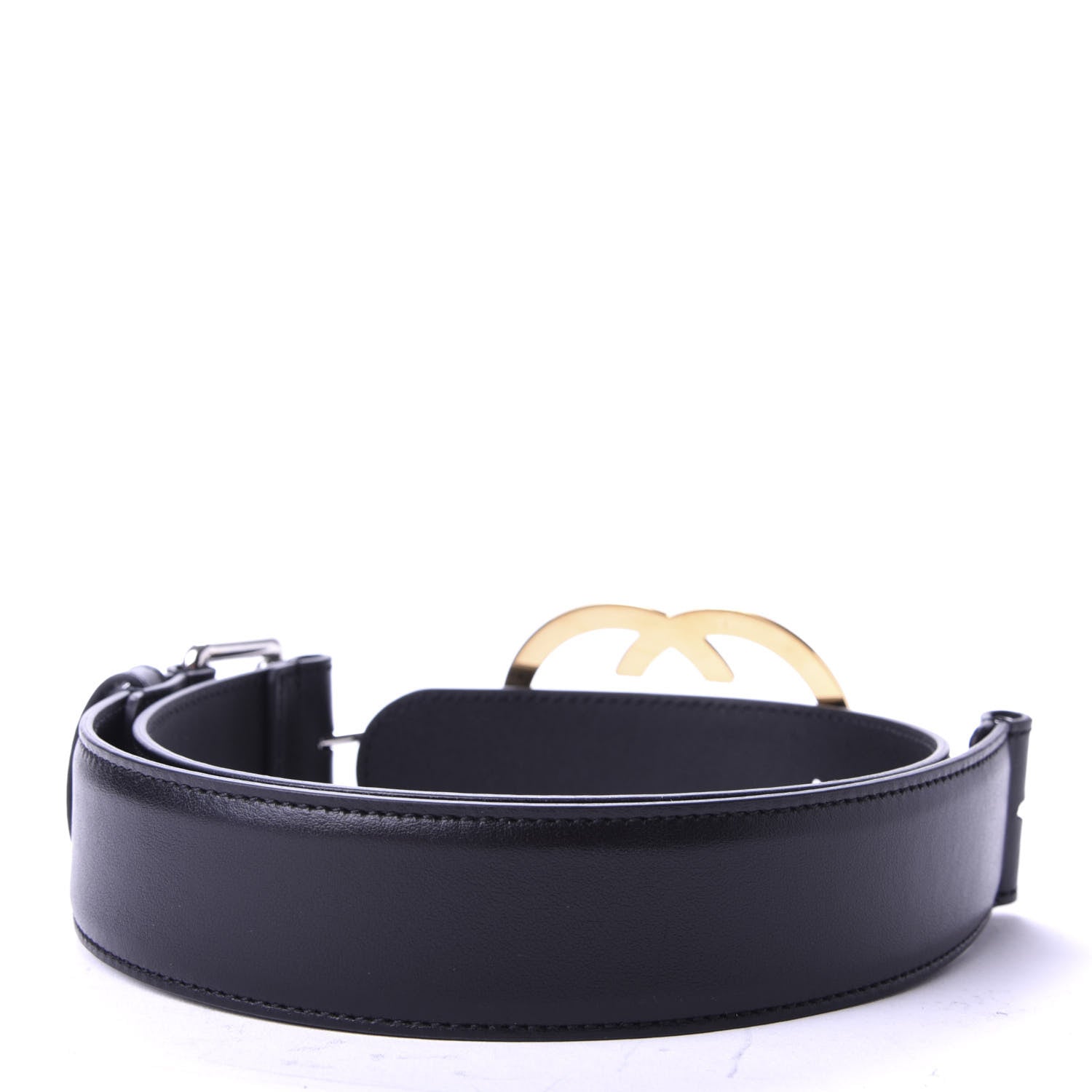 Gucci Calfskin Interlocking G Buckle Belt 80 32 Black 2 of 5