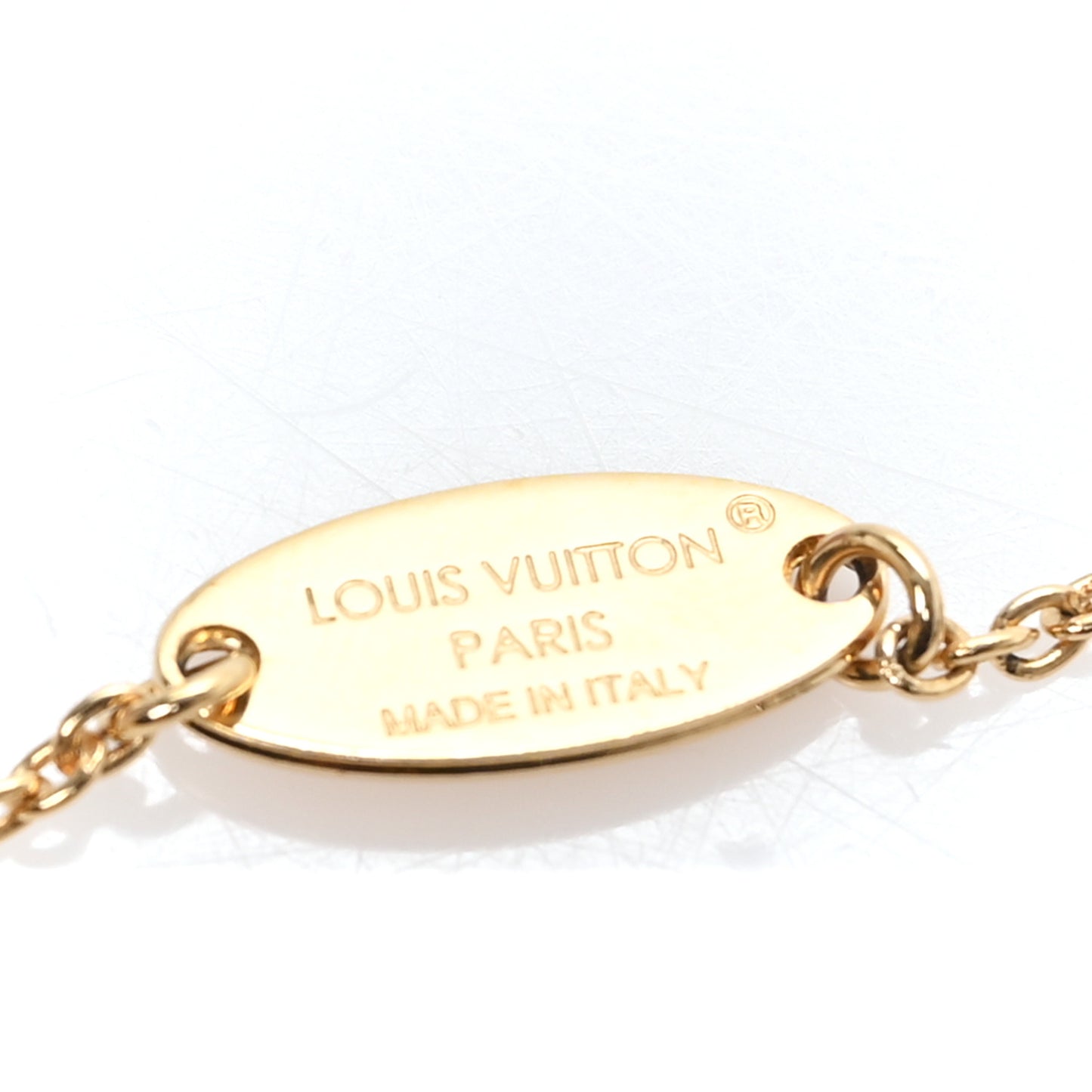 Metal Enamel LV Iconic Bracelet Gold Light Pink