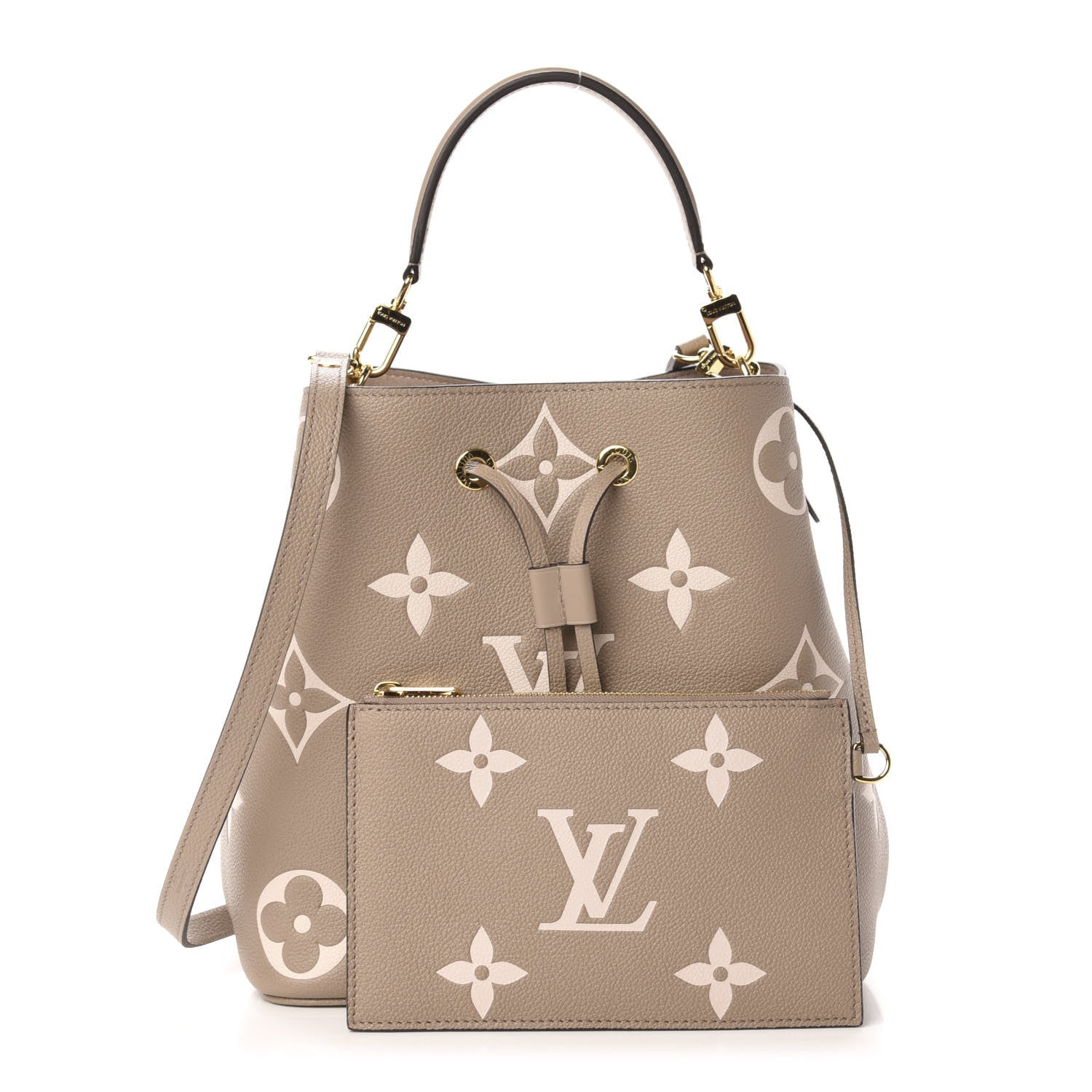 Louis Vuitton Empreinte Monogram Giant Neonoe MM Tourterelle Creme 1 of 14