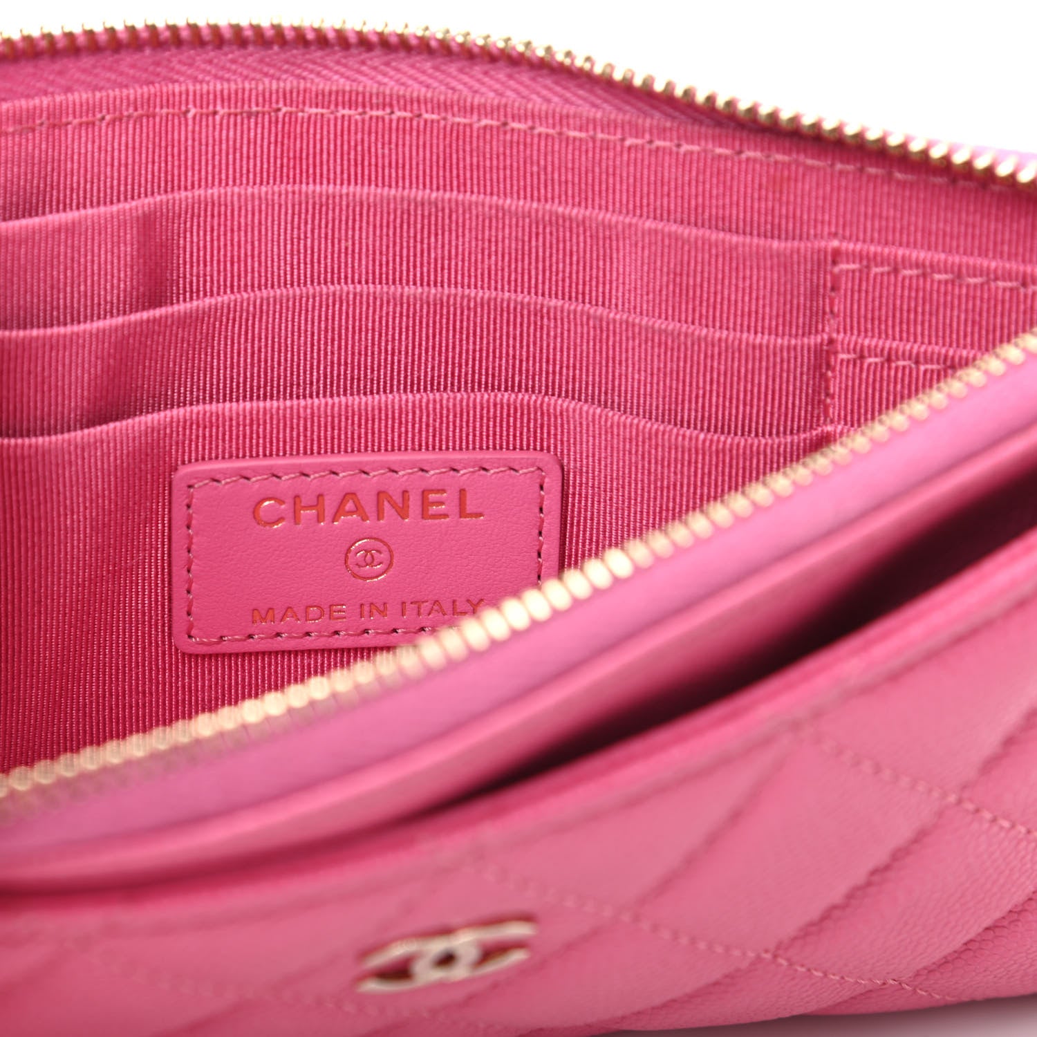Chanel Caviar Quilted Classic Zip Pouch Pink 6 of 7