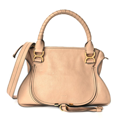 Chloe Calfskin Medium Marcie Nude Satchel Natural 1 of 13