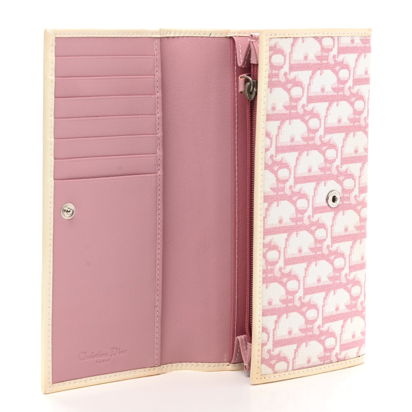 Monogram Girly Flap Wallet Pink