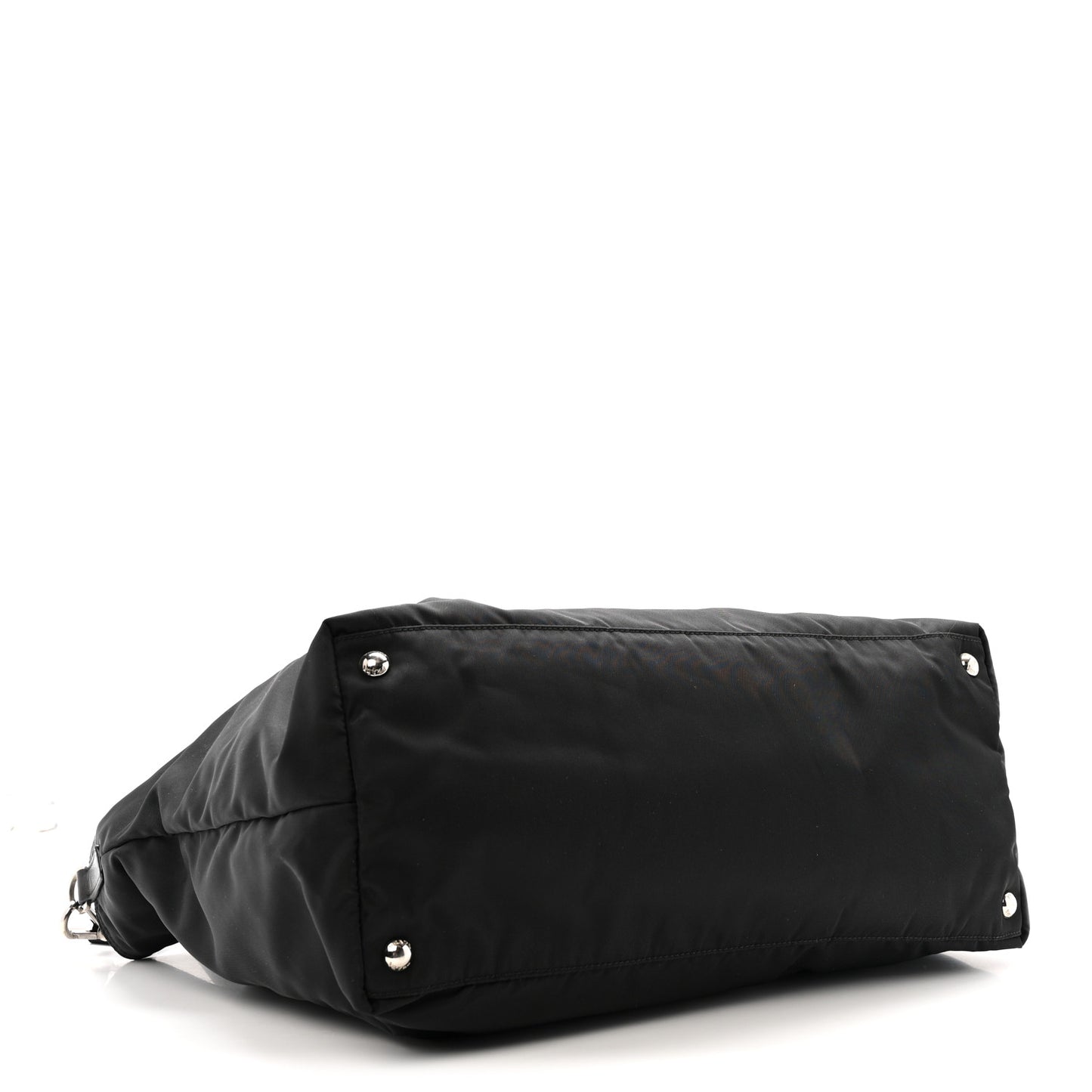 Tessuto Nylon Vela Saffiano Tote Black