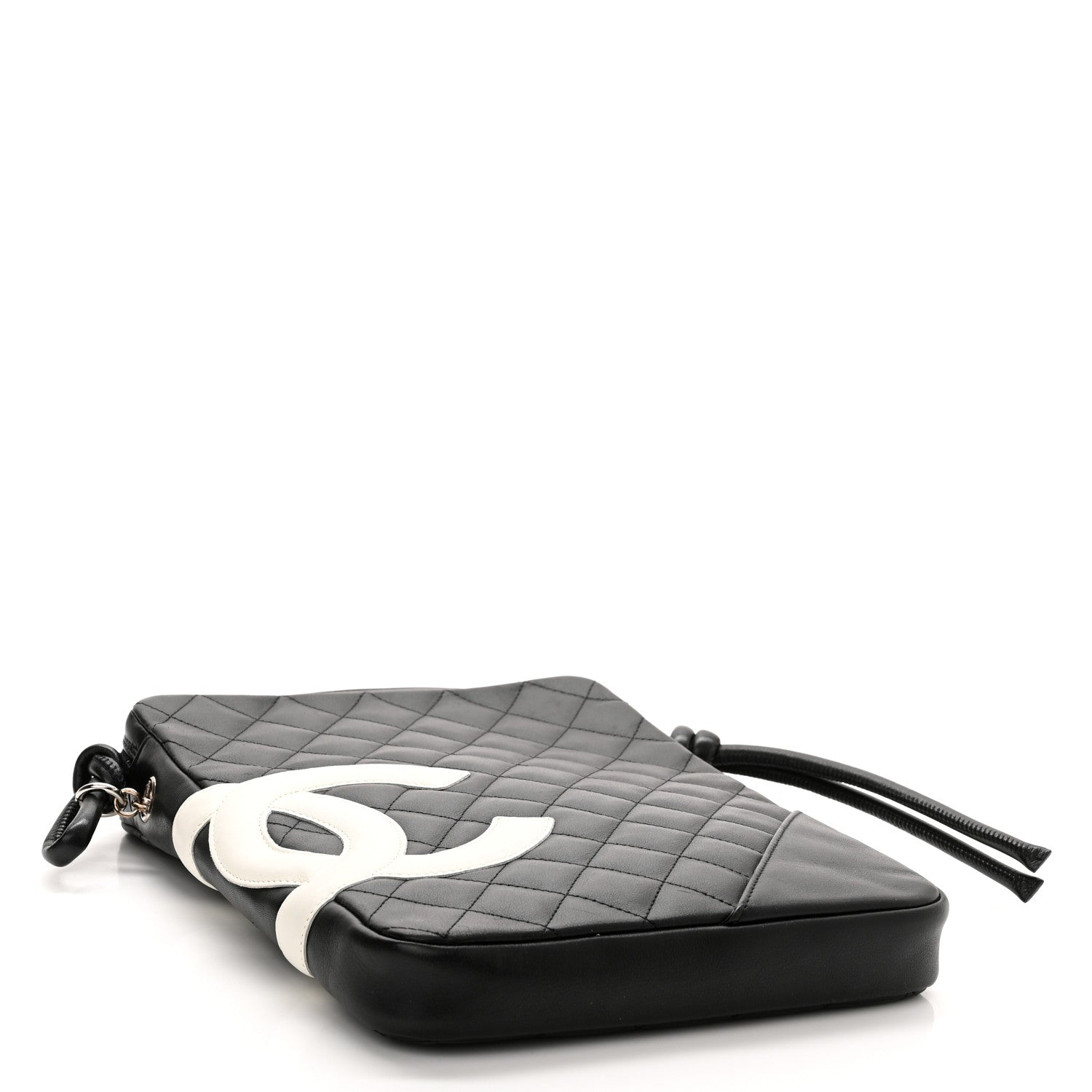 Chanel Calfskin Quilted Medium Cambon Messenger Black White 4 of 10