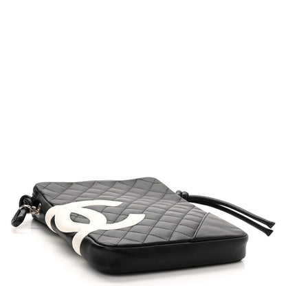 Chanel Calfskin Quilted Medium Cambon Messenger Black White 4 of 10