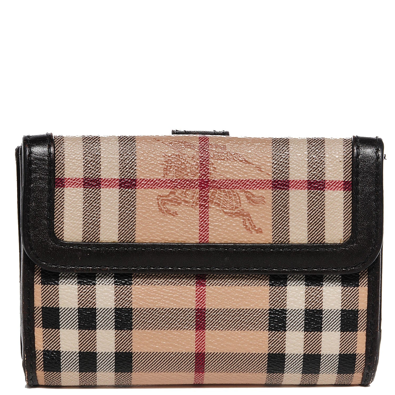 Burberry Haymarket Check Wallet Brown 1 of 7