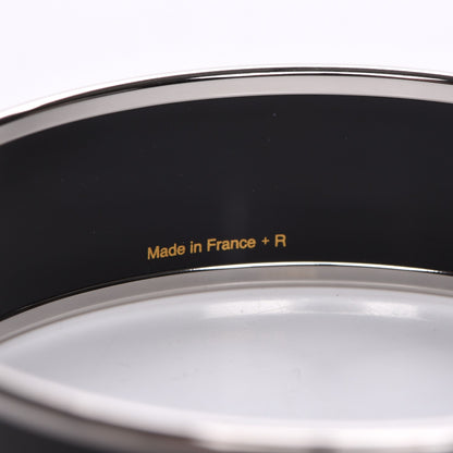Hermes Enamel Printed Wide Caleche Bracelet 65 Black 5 of 6