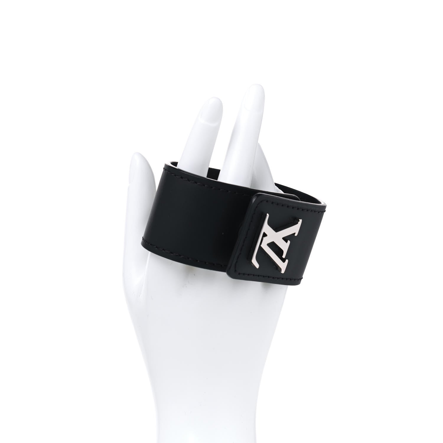 Louis Vuitton Calfskin Bracelet Black 3 of 7