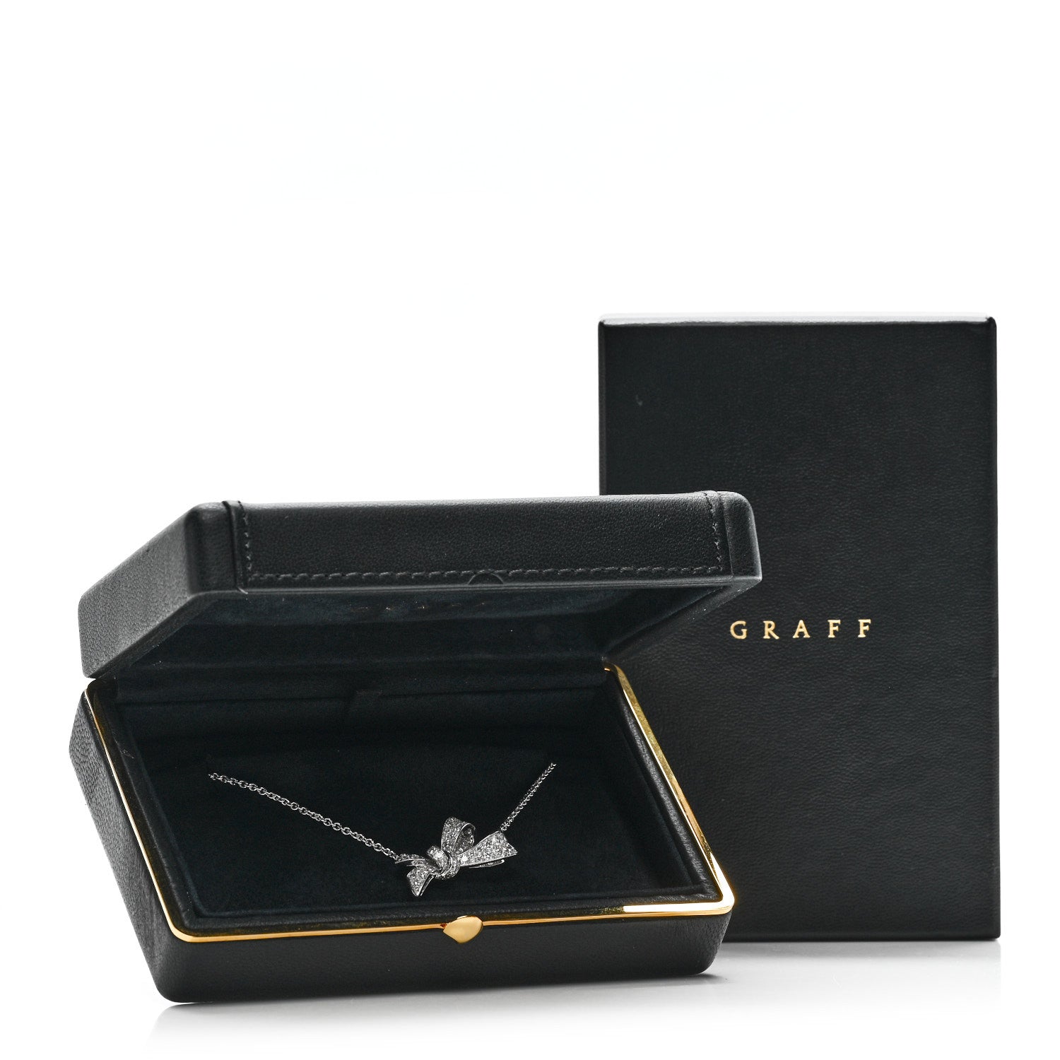 Graff 18K White Gold Diamond Tilda's Bow Pendant Necklace 1826637