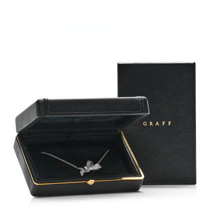 Graff 18K White Gold Diamond Tilda's Bow Pendant Necklace 7 of 7