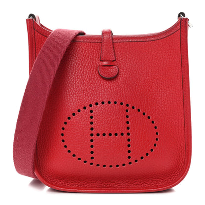 Hermes Taurillon Clemence Evelyne TPM Rouge Casaque 1 of 5