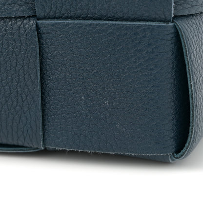 Bottega Veneta Grained Calfskin Maxi Intrecciato Brick Cassette Bag Deep Blue 11 of 11