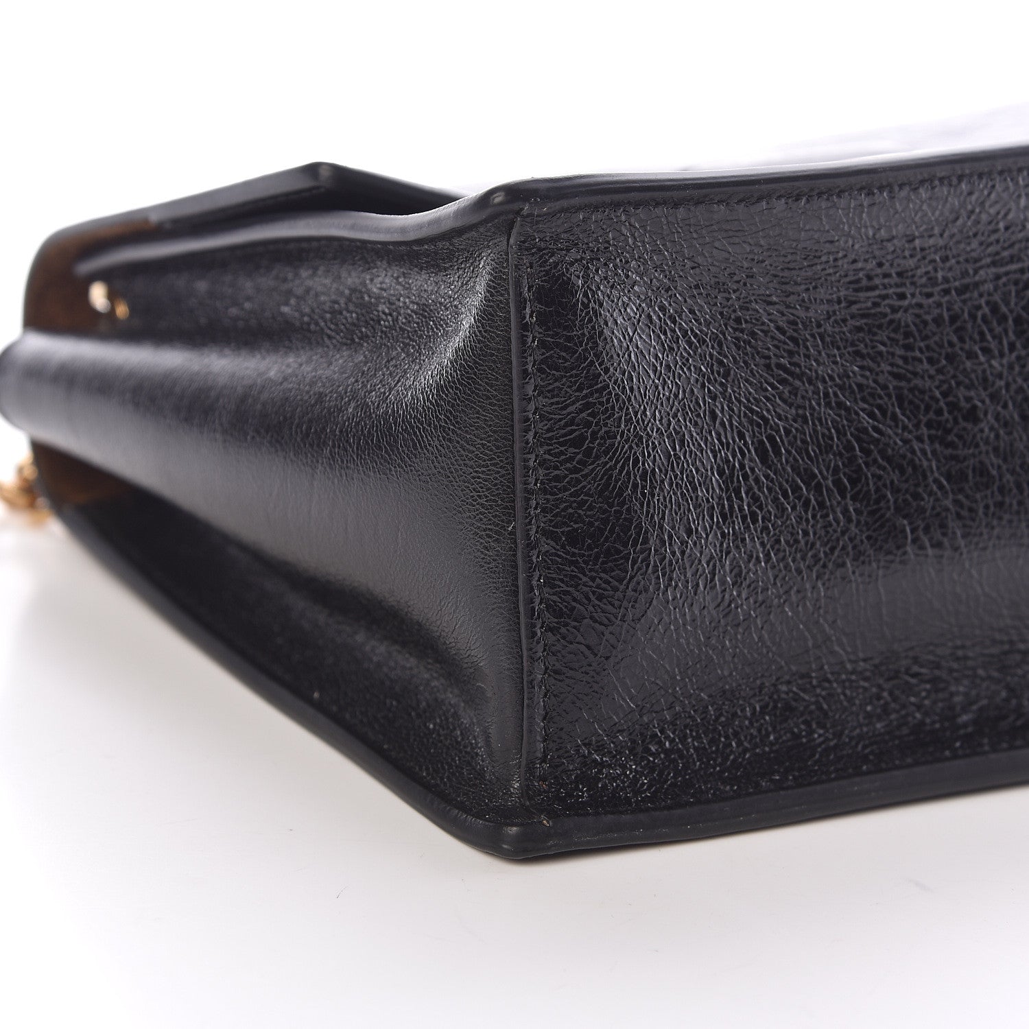 Fendi Agnello Old Shine Small Kan U Shoulder Bag Black 8 of 10