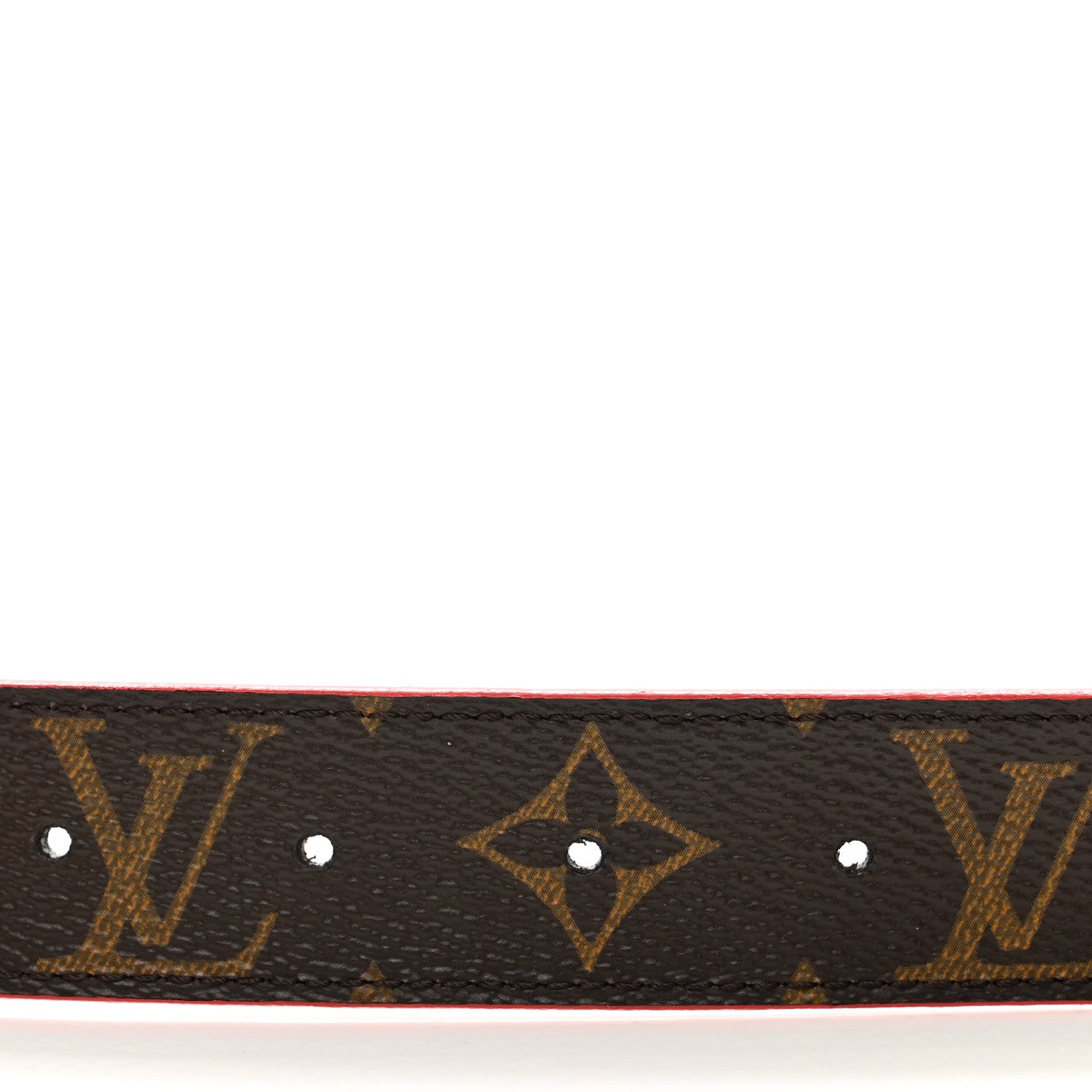 Louis Vuitton Calfskin Monogram 30mm LV Initiales Reversible Belt 95/38 Coquelicot 4 of 5