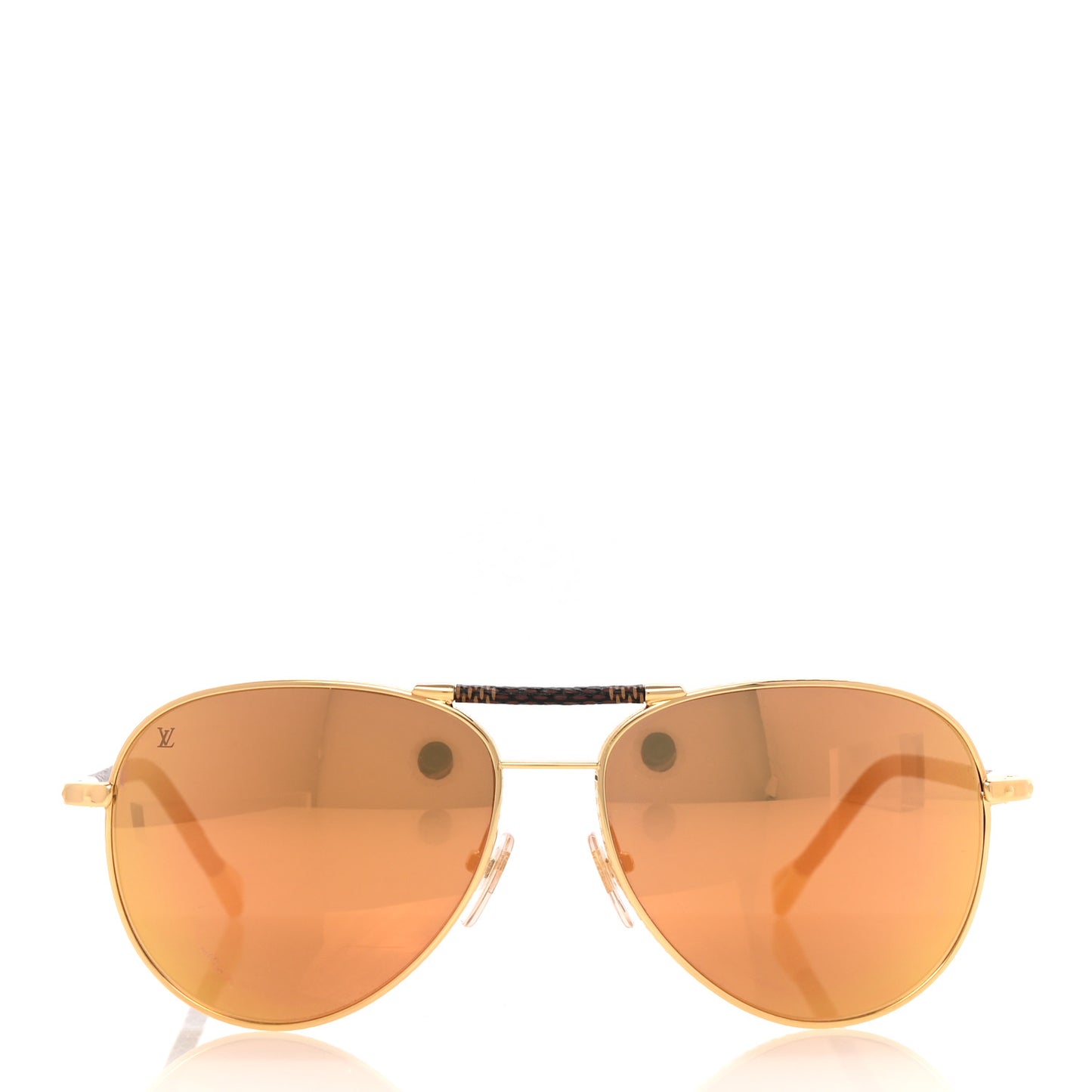 Damier Ebene Conspiration Pilote Aviator Sunglasses Z0790U Gold