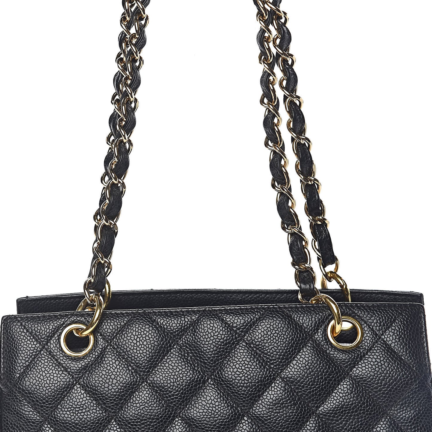 Caviar Quilted Petit Timeless Tote PTT Black