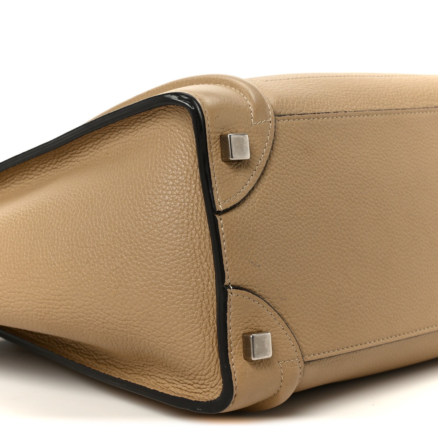 Celine Drummed Calfskin Micro Luggage Dune 10 of 12