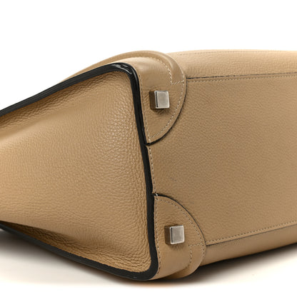Celine Drummed Calfskin Micro Luggage Dune 10 of 12