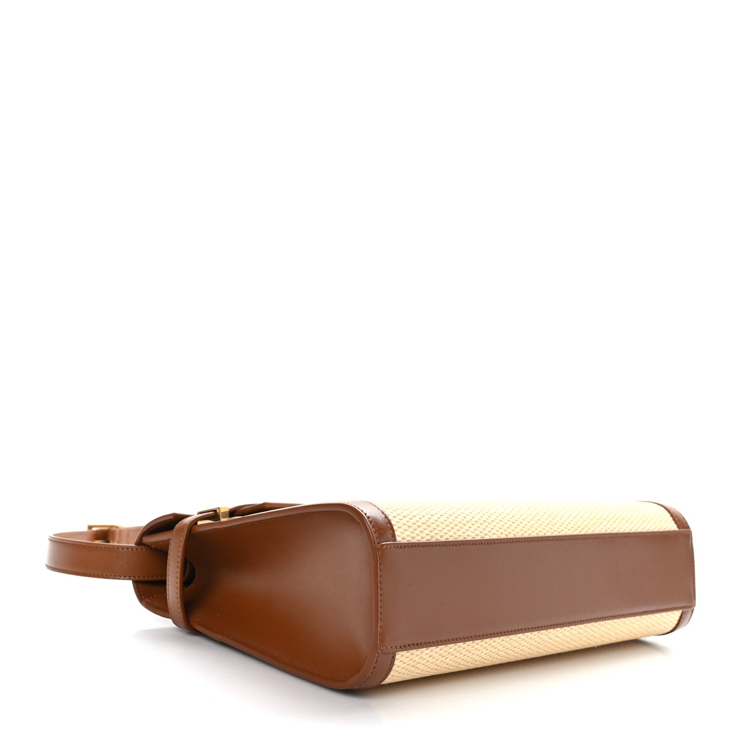 Saint Laurent Raffia Calfskin Manhattan Shoulder Bag Natural Brick 4 of 8