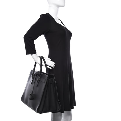 Saint Laurent Grained Calfskin Large Sac De Jour Carryall Black 3 of 13