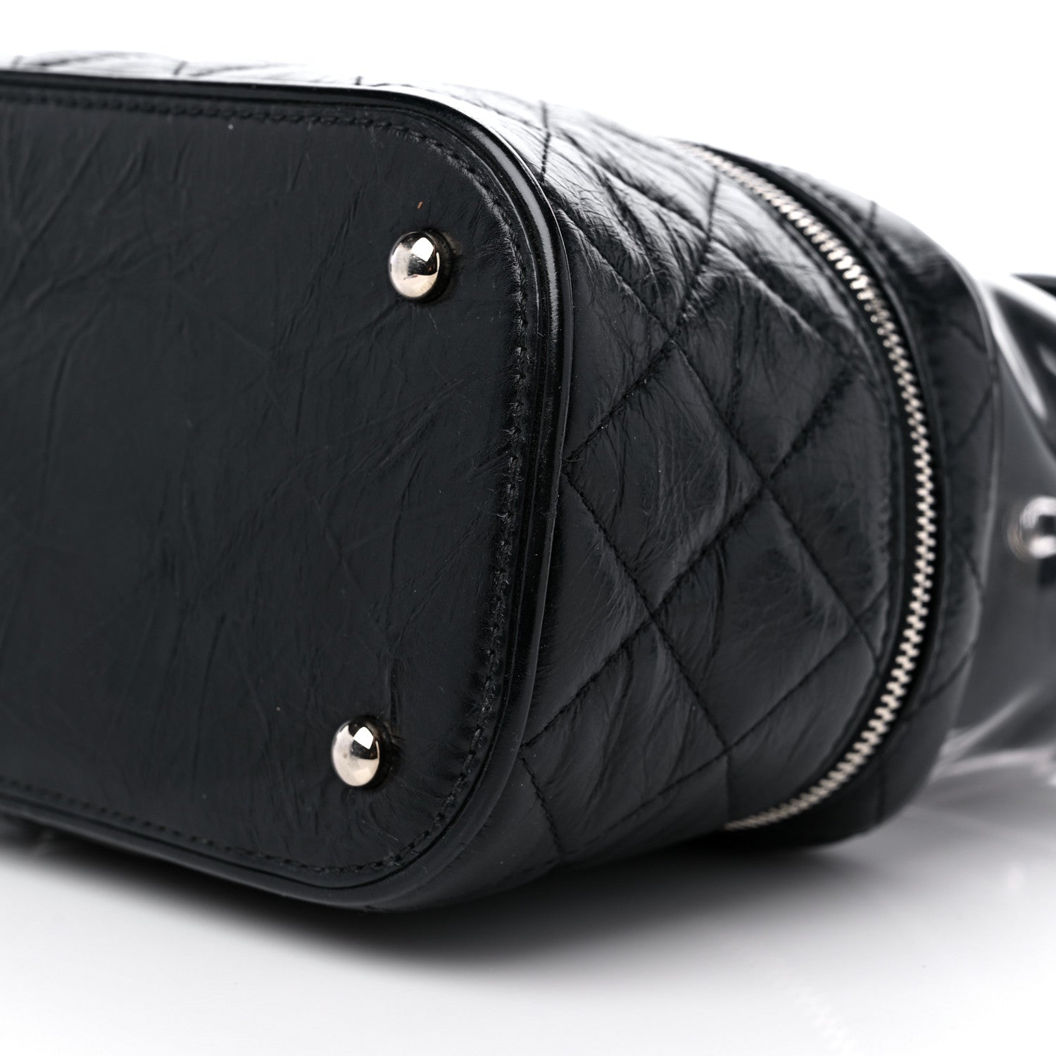 Chanel Crumpled Calfskin PVC Quilted Flap Black 9 of 10