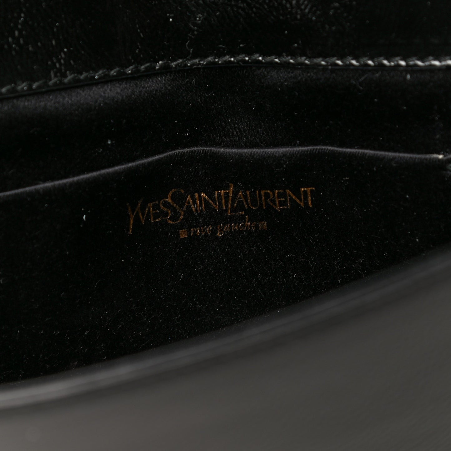 Textured Patent Monogram Small Belle De Jour Clutch Black
