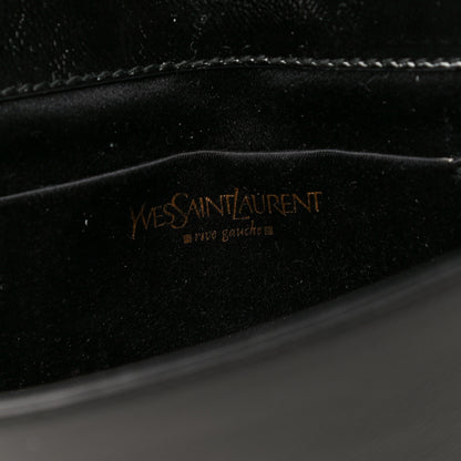 Saint Laurent Textured Patent Monogram Small Belle De Jour Clutch Black 6 of 12