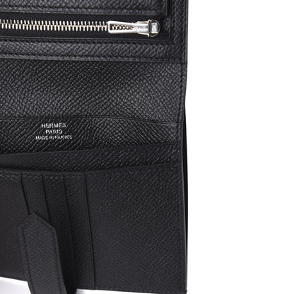 Hermes Epsom Bearn Compact Wallet Black 8 of 12
