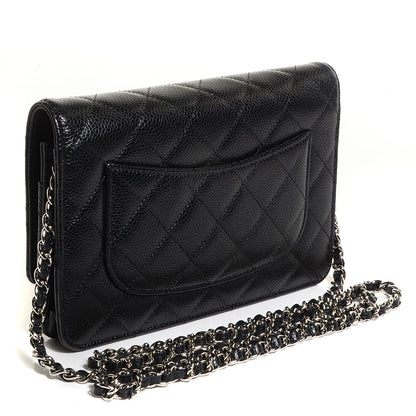 Chanel Caviar Quilted Wallet On Chain WOC Black 3 of 9