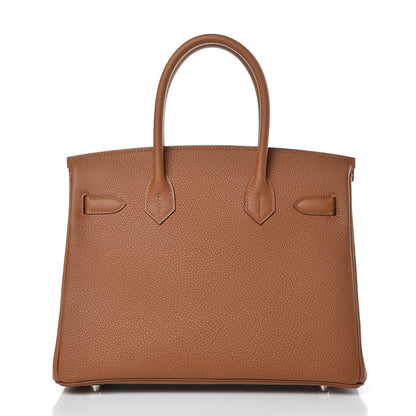 Hermes Togo Swift Officier Birkin 30 Gold Ambre 4 of 33