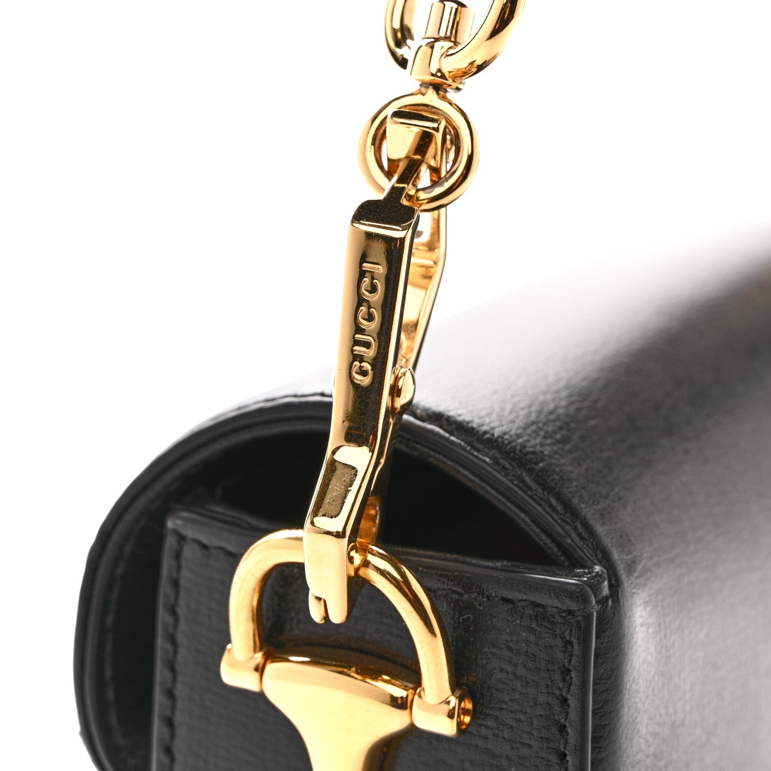 Gucci Azalea Calfskin Small Horsebit 1955 Chain Shoulder Bag Black 11 of 14