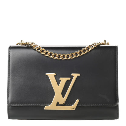 Louis Vuitton Calfskin Chain Louise MM Black 1 of 15