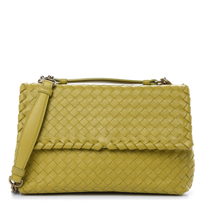 Bottega Veneta Nappa Intrecciato Small Olimpia Shoulder Bag Chartreuse 1 of 11