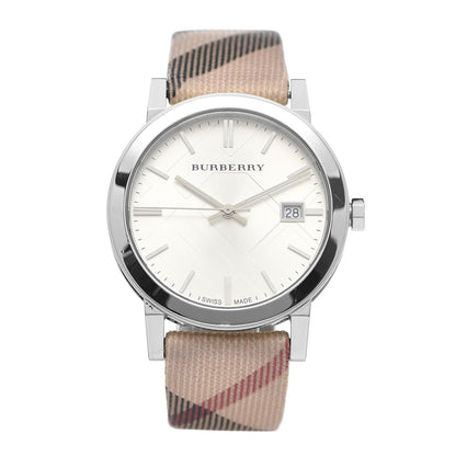 Burberry Stainless Steel Calfskin 38mm Heritage Nova Check Quartz Watch BU9022 1 of 7