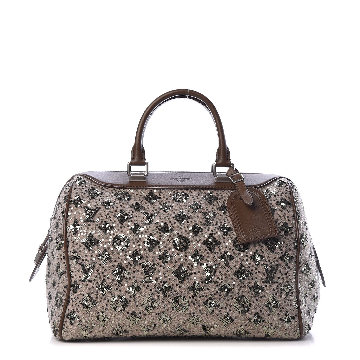 Sequin Monogram Sunshine Express Speedy Kaki