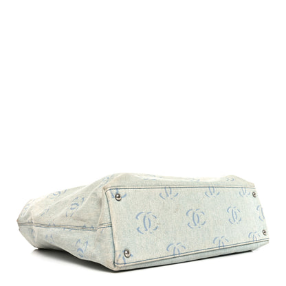 Chanel Denim Large CC Tote Light Blue 6 of 19