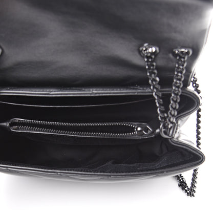 Saint Laurent Calfskin Y Quilted Monogram Small Loulou Chain Satchel Black 4 of 9