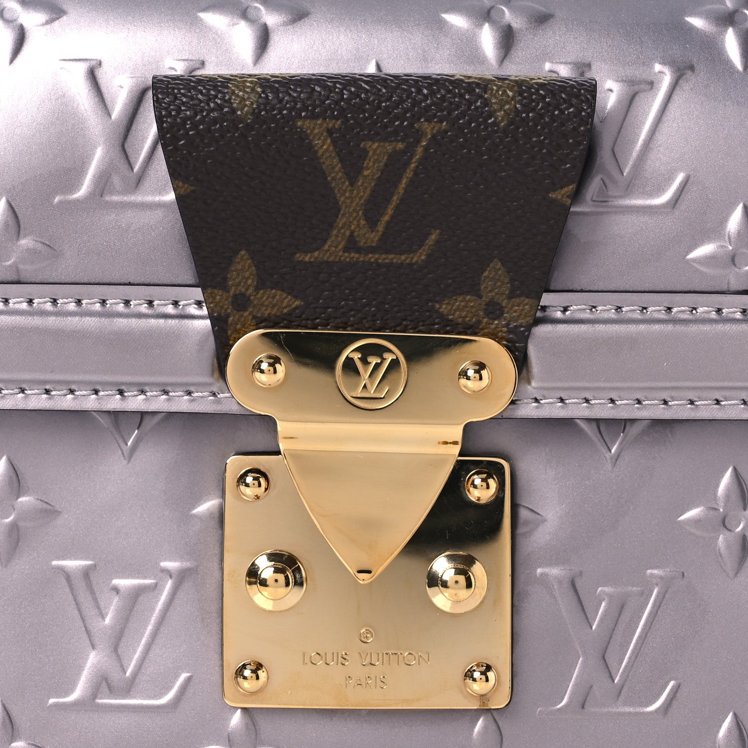 Louis Vuitton Vernis Epi Monogram Wynwood Metallic Taupe Grey 8 of 12
