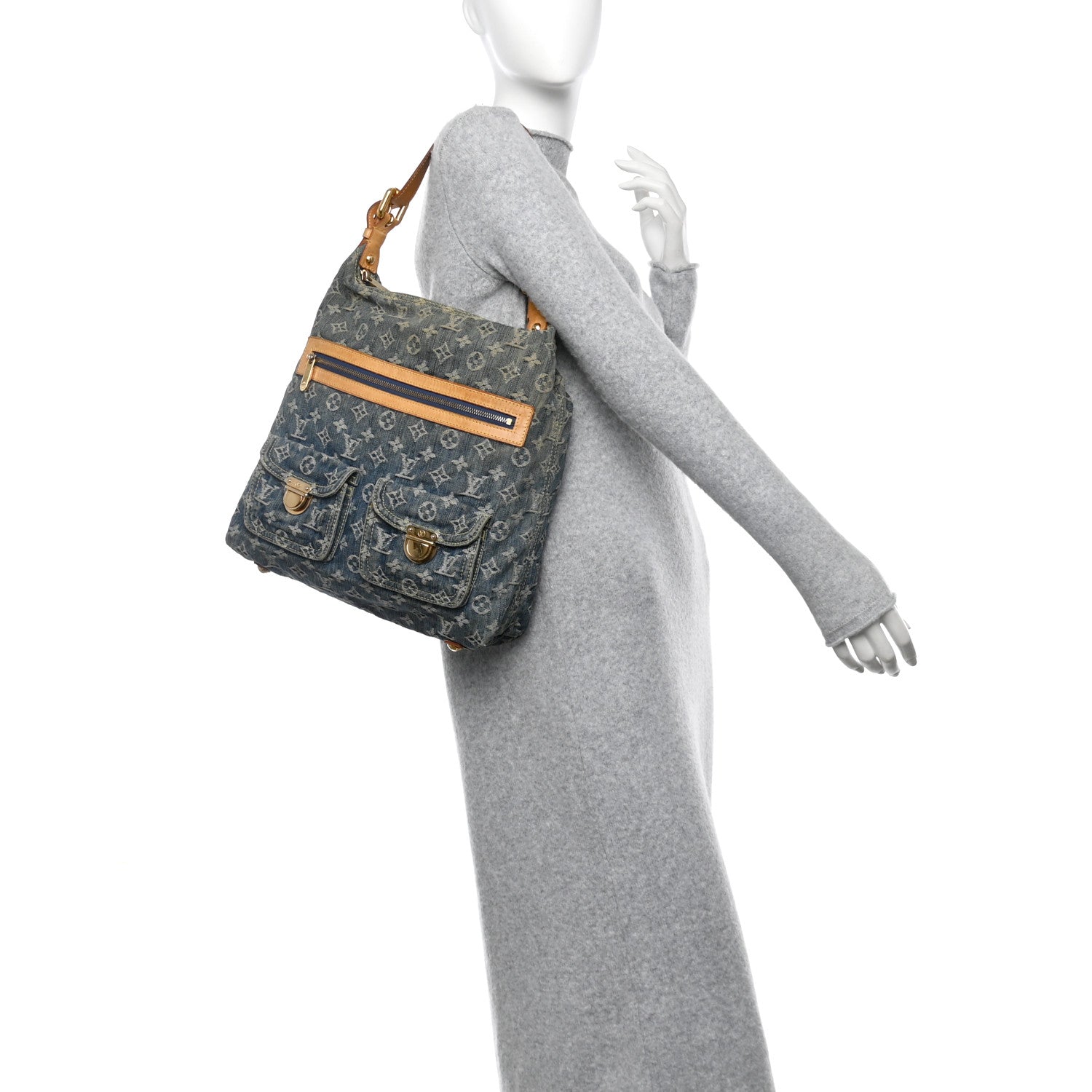 Louis Vuitton Denim Baggy GM Blue 2 of 10