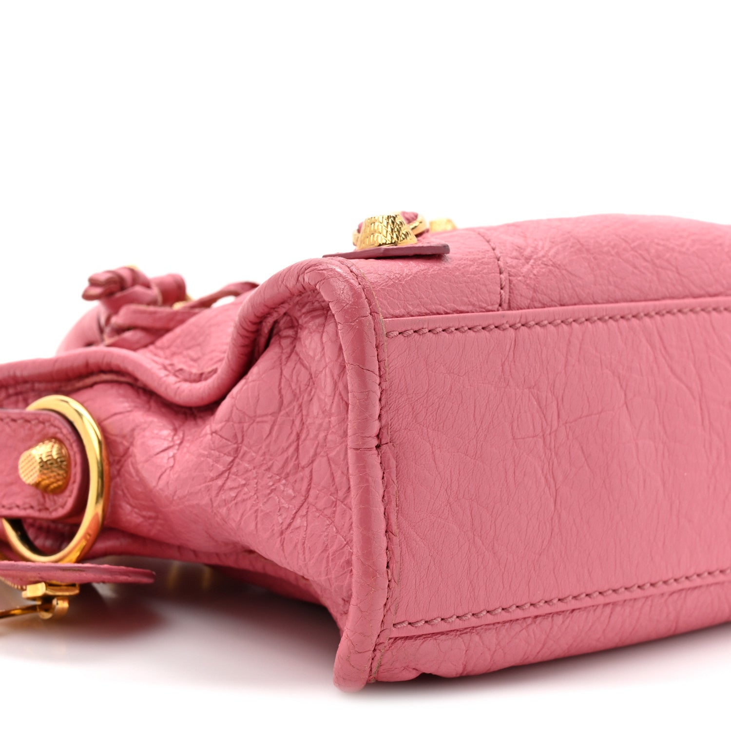 Balenciaga Agneau Giant 12 Gold Hardware Mini City Rose Bombon Raspberry 11 of 12