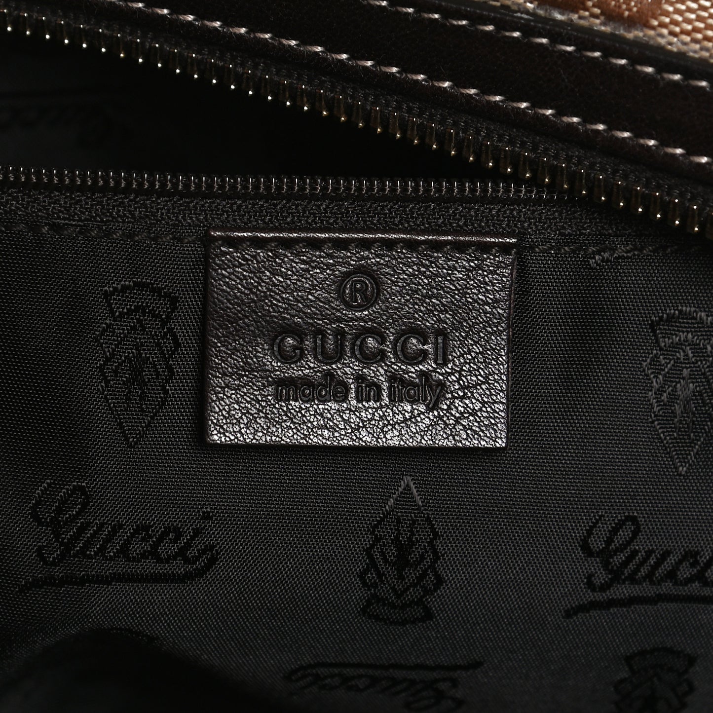 Crystal Monogram Duchessa Boston Bag Brown