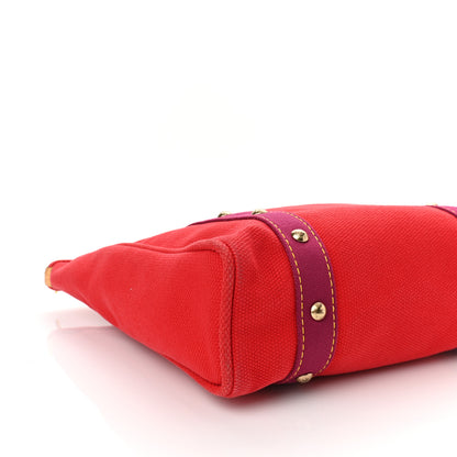Louis Vuitton Toile Antigua Cabas MM Red Pink 9 of 10