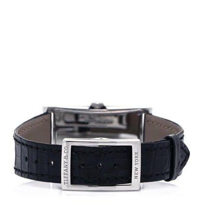 Tiffany Stainless Steel Alligator 25mm East West Quartz Watch 3 of 7