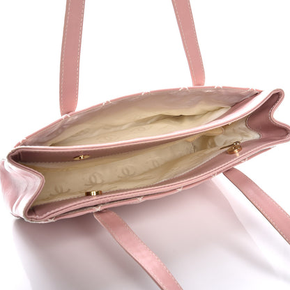 Chanel Calfskin Contrast Stitch Surpique Tote Pink 5 of 19
