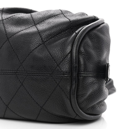 Chanel Deerskin Stitched Bowler Black 9 of 10