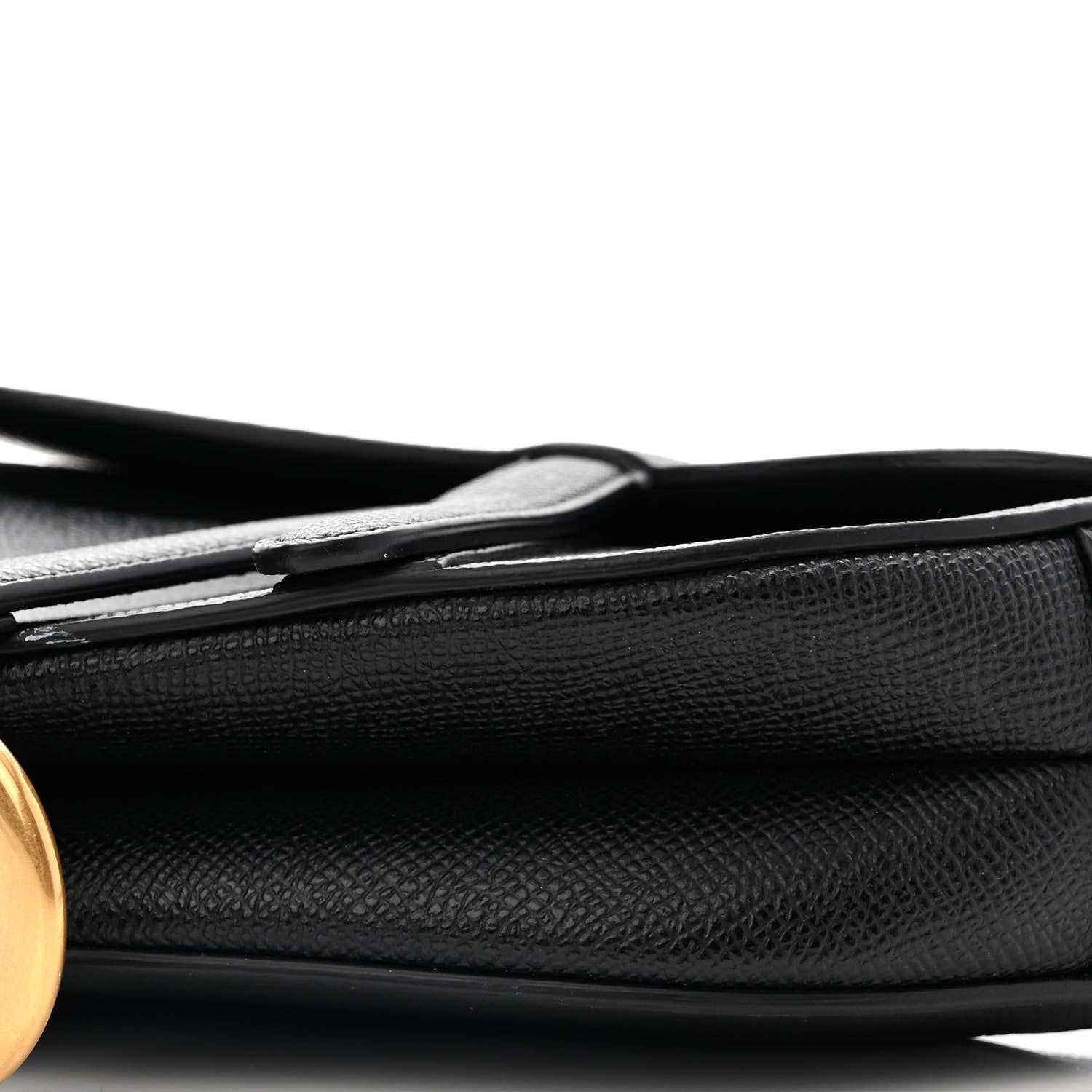 Christian Dior Grained Calfskin Mini Saddle Bag Black 8 of 8